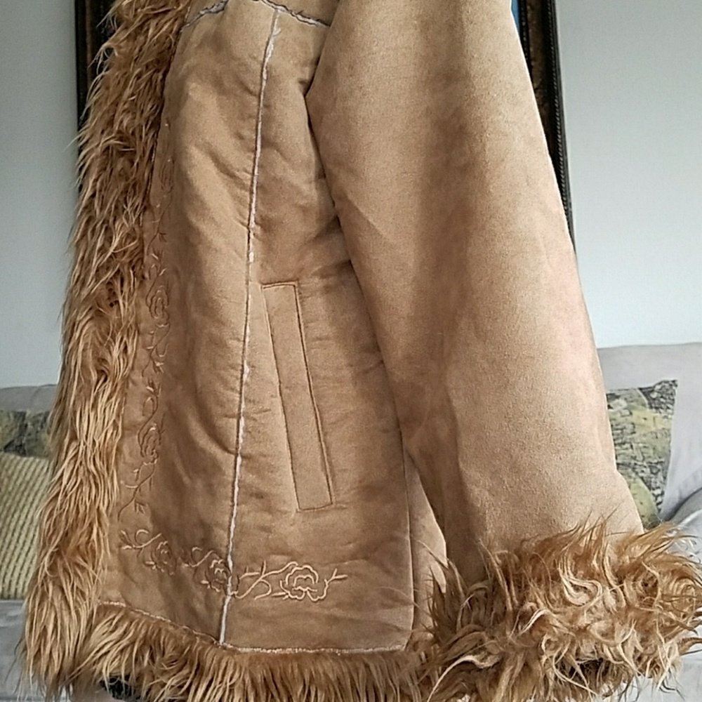 CLASSY & WARM TAN VINTAGE JACKET - Picture 2 of 7